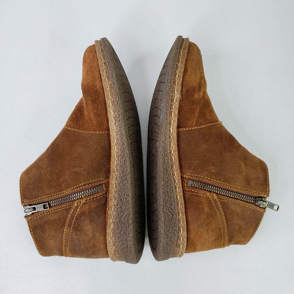 Born Tora Ankle Boots Leather Suede Booties Women’s Size 7.5 Inside Zip Slip On - Picture 5 of 9